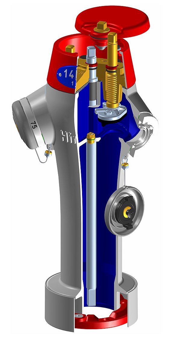 Bild: Schnittmodell Hydranten-Oberteil 6000