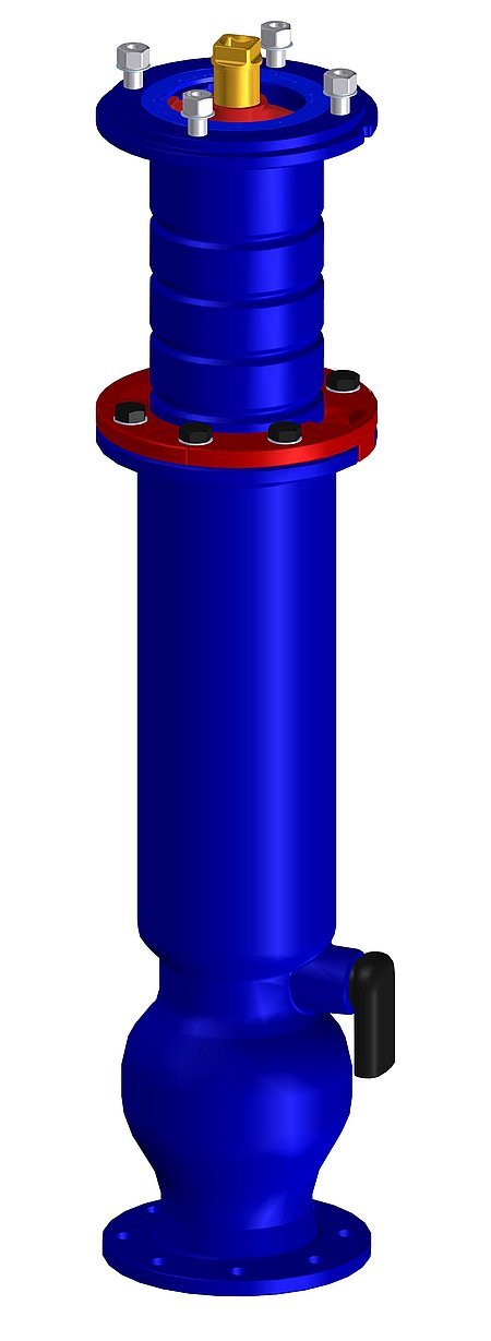 Bild: Hydranten-Unterteil mit Doppelabsperrung